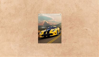  Lona Impresa Dodge Viper - Exclusiva Decoración para los Amantes de los Deportivos - Lona PVC Impresa a Medida 08965