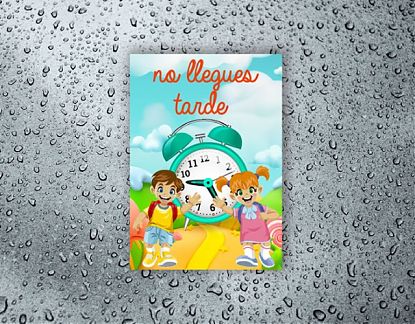 Vinilo adhesivo para colegios, centros escolares y educativos NO LLEGUES TARDE 07298