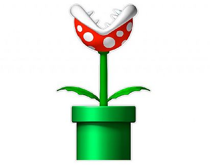  Adhesivo troquelado Super Mario 3DS - planta carnivora 2 02133