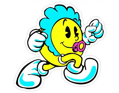  Sticker Vinilo Tema Videojuegos Baby Pac-Man 5 01127