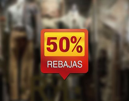  Vinilo adhesivo personalizado Oracal para escaparates, cristales y puertas de tienda – Mensajes de REBAJAS con impresión a todo color 06146