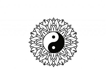  Mandala en vinilo adhesivo Yin y yang 05925