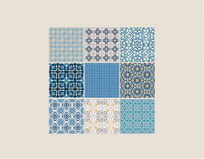  Colección de vinilos impresos y adhesivos azulejos06025