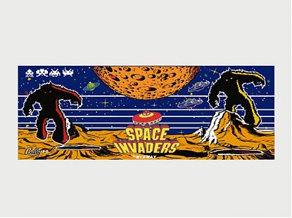  Artes finales para recreativas BARTOP - Arcade impresas en vinilo Space Invaders panel de control 05244