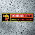  Pegatina impresa sobre vinilo PROHIBIDO FUMAR EN TODO EL ESTABLECIMIENTO 07198