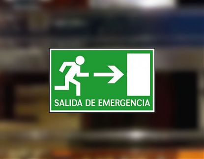  Rótulo/Cartel impreso sobre vinilo adhesivo SALIDA DE EMERGENCIA 05819