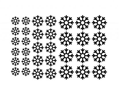 34 pegatinas de vinilo Copos de Nieve de Navidad - Vinilo ventanas, escaparates, cristales navidad 06774