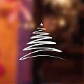  Vinilo adhesivo con un moderno Árbol de Navidad para la decoración de paredes y cristales 06169