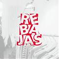  Vinilo Promocional Rebajas para Escaparate - Letras Grandes de Corte - Rojo, Negro o Color a Elegir - Fabricado en España - 09161