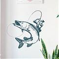  Vinilo decorativo de pared PESCA - Vinilo Pesca - Vinilos decorativos pesca - pegatinas de pesca 08237