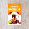  SPANISH SANGRÍA - Vinilo adhesivo para bares, restaurantes y chiringuitos de playa - Vinilos para cafeterías y bares, Vinilos para cristales 07763