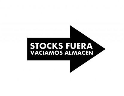  Vinilo adhesivo escaparates STOCK FUERA - VACIAMOS ALMACÉN 06275