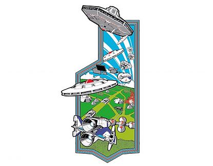  Xevious artes finales - Vinilo adhesivo impreso para la decoración de los laterales de tu arcade 04187