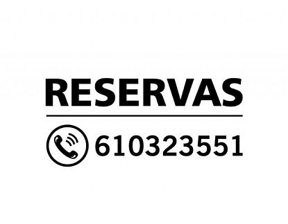  Vinilo Reservas Personalizado para Bares y Restaurantes - Corte por Plóter - Teléfono y Logo a Elegir - Fabricado en España - 05693