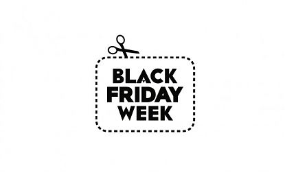 Vinilo adhesivo BLACK FRIDAY con letras gruesas enmarcadas – Impacto visual máximo para escaparates comerciales 09814