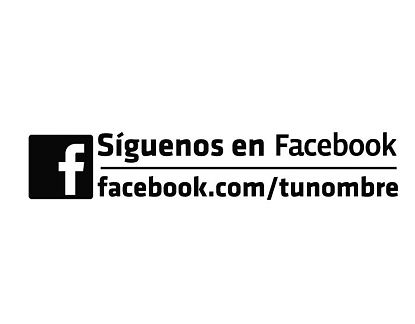  Vinilo Síguenos en Facebook Corte por Plóter - Negro, Azul o Color Corporativo - Medidas Personalizadas - Fabricado en España - 04777