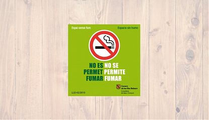  Vinilo Adhesivo PROHIBIDO FUMAR del Govern de les Illes Balears 08868