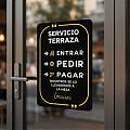  0Vinilo Adhesivo Servicio Terraza con Laminado Protector para Mesas – Evita Consultas Repetitivas y Agiliza tu Servicio 10006