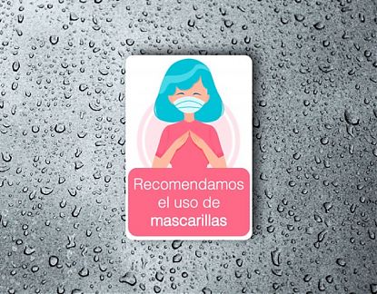  Comprar vinilo adhesivo impreso recomendamos el uso de mascarillas  - CORONAVIRUS 06932