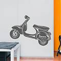  Vinilo decorativo con la silueta de una VESPA para una auténtica decoración vintage 06484