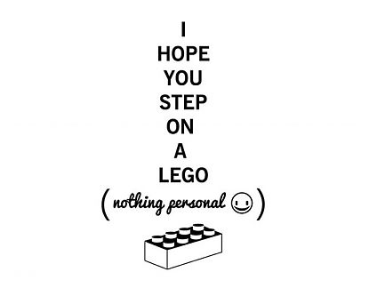  Vinilos con frases y textos en inglés i hope you step on a lego (nothing personal) 03602