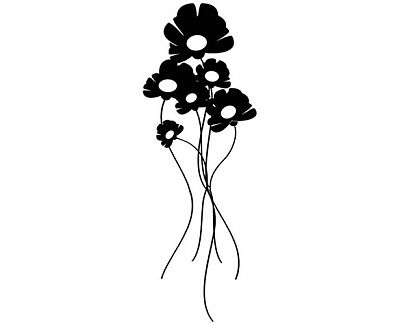  Vinilos Florales Ramillete - vinilos decorativos de pared arboles y flores, vinilos decorativos de flores 03273