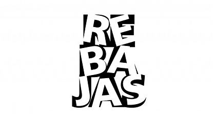  Vinilo Promocional Rebajas para Escaparate - Letras Grandes de Corte - Rojo, Negro o Color a Elegir - Fabricado en España - 09161