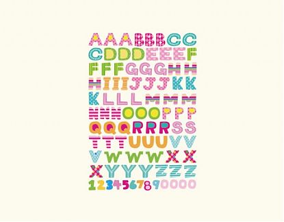  Letras - abecedario infantil en vinilo adhesivo a todo color 06042