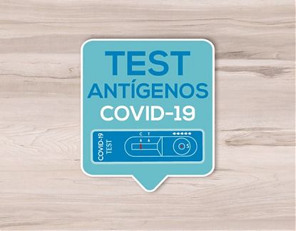  Vinilo adhesivo Test de Autodiagnóstico covid-19 de Antígenos para farmacias y establecimientos autorizados 07837