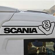Vinilo Adhesivo de Corte Scania V8 | Pegatina Personalizable para Camión 010000