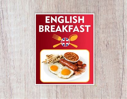  ENGLISH BREAKFAST - Vinilo adhesivo para hostelería - vinilos decorativos bares y restaurantes - Full English breakfast 07753