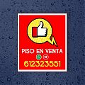  CARTEL EDITABLE PISO EN VENTA - Vinilo adhesivopersonalizado PISO EN VENTA - Carteles - Quiero vender mi casa rápido  07623