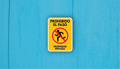  PROHIBIDO EL PASO, PROPIEDAD PRIVADA - pegatinas, adhesivos, carteles, vinilos 08497