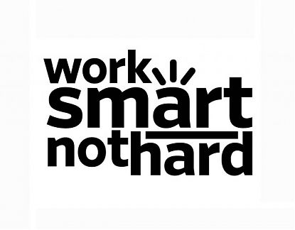  Vinilo Frases Motivación work smart not hard 02949