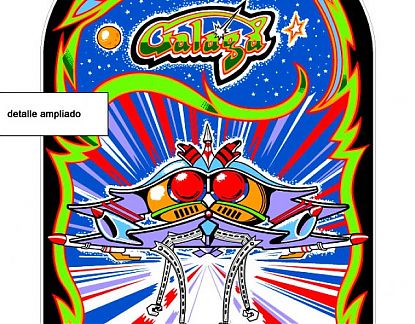  Vinilo Tema Videojuegos Galaga - vinilos personalizados BARTOP - vinilos para maquina arcade 0385