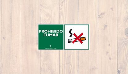  Vinilo Adhesivo PROHIBIDO FUMAR del Gobierno del Principado de Asturias 08867
