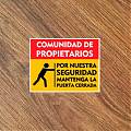  Vinilo Adhesivo Informativo: Seguridad y Comodidad para Comunidades de Propietarios 09388