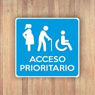 Vinilo adhesivo "ACCESO PRIORITARIO para mujeres embarazadas, ancianos y personas con movilidad reducida" 08368