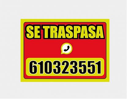  Carteles para inmobiliaria adhesivos de vinilo se traspasa 05286