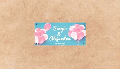  Lona Personalizada para Celebraciones Románticas, bodas y despedidas de solteros 08953