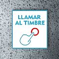  Vinilo adhesivo puertas LLAMAR AL TIMBRE 07081