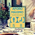  Vinilo adhesivo personalizado AFORO MÁXIMO - especial restaurantes y bares 06992