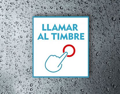  Vinilo adhesivo puertas LLAMAR AL TIMBRE 07081