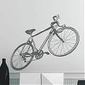  Vinilo adhesivo decoración de paredes y superficies lisas Bicicleta de carretera clásica 04979