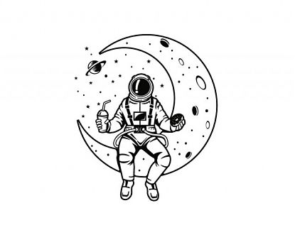  Vinilo adhesivo de pared MERIENDA EN LA LUNA 07161