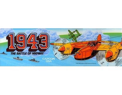  Sticker de Vinilo Arcade '1943 Marquesina': Vinilo Adhesivo Personalizado para Máquinas Arcade 01661