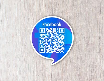  Vinilo adhesivo con CÓDIGO QR específico para direcciones FACEBOOK - etiquetas CÓDIGOS QR 07515
