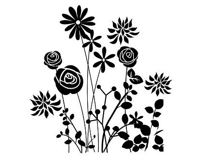  Vinilos Adhesivos Explosión floral - vinilos decorativos de pared arboles y flores, vinilos decorativos de flores 03272