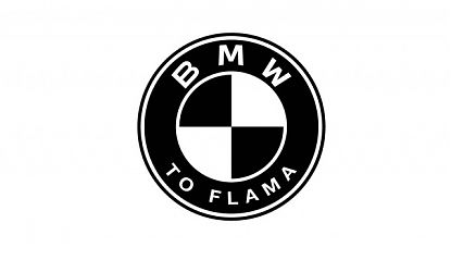  Vinilo Logo BMW To Flama · Pegatina de Corte para Lateral o Capó · Personalizable en Medidas · Sin Residuo al Retirar 08548