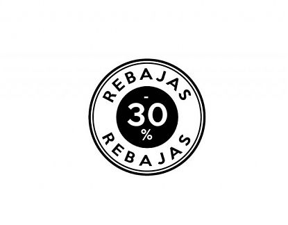  Vinilo Circular Rebajas para Escaparate - Forma Redonda Personalizada - Negro, Rojo o Color a Elegir - Adhesivo para Cristal - 06153